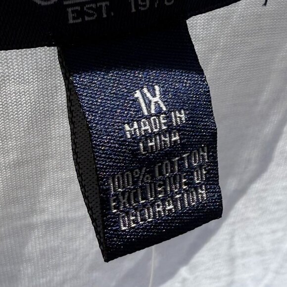 Chaps Women's Plus Size Pullover Cotton Top with Ruffle V-Neck NWT - Picture 6 of 13